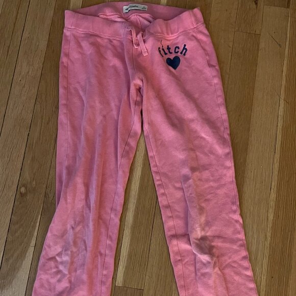 abercrombie kids y2k pink yoga pants w a slight flare - Picture 1 of 2